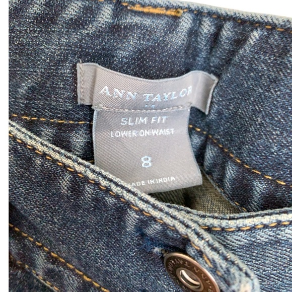 Ann Taylor Women's Jeans Size 8 Slim Fit Lower on Waist Denim Jeans Loft - Picture 3 of 6